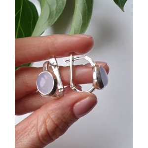 Серьги серебряные с халцедоном