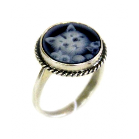 Серебряное кольцо с камеей на агате арт. 2-952  На заказ
